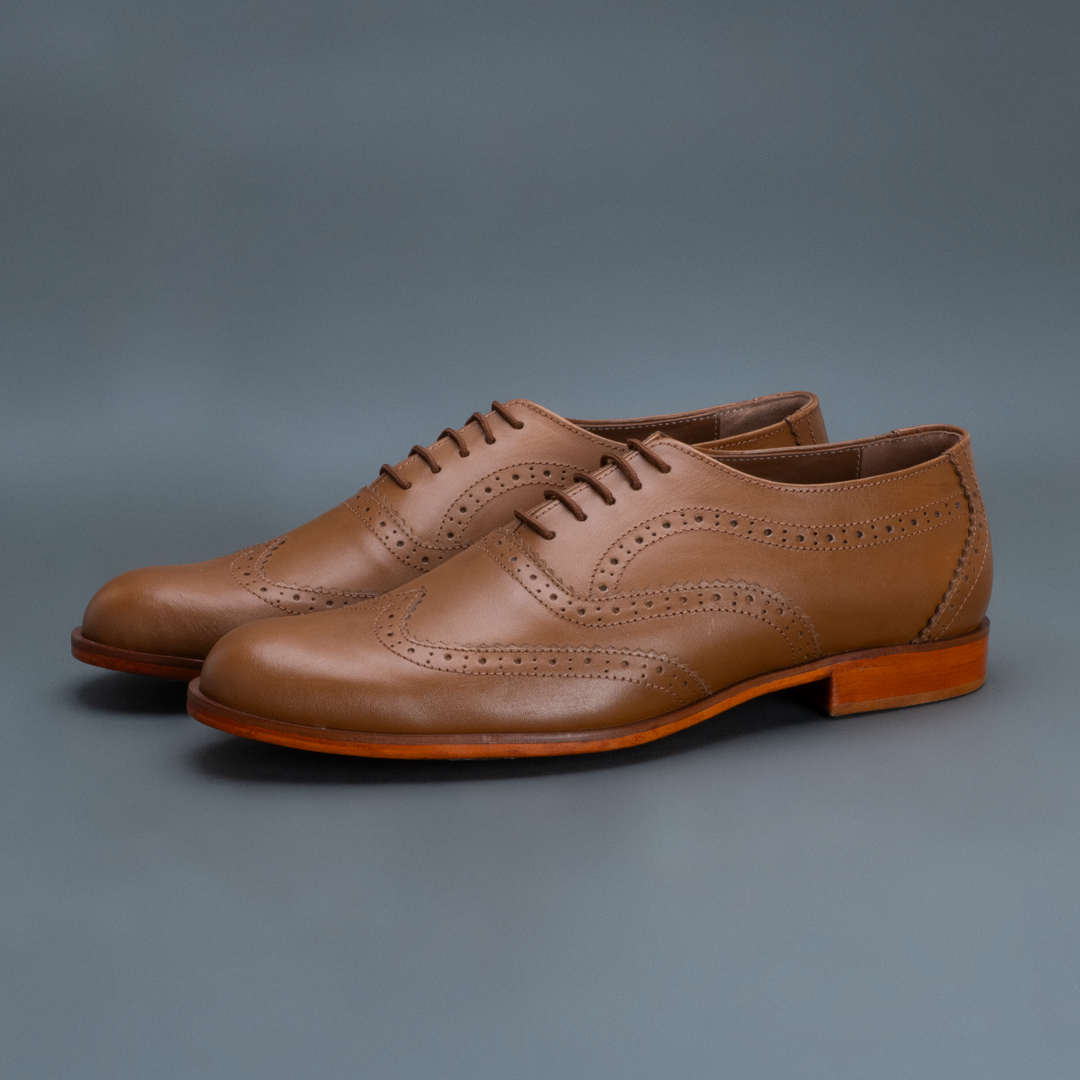 Fang Wingtip Brogue Oxford – Tan