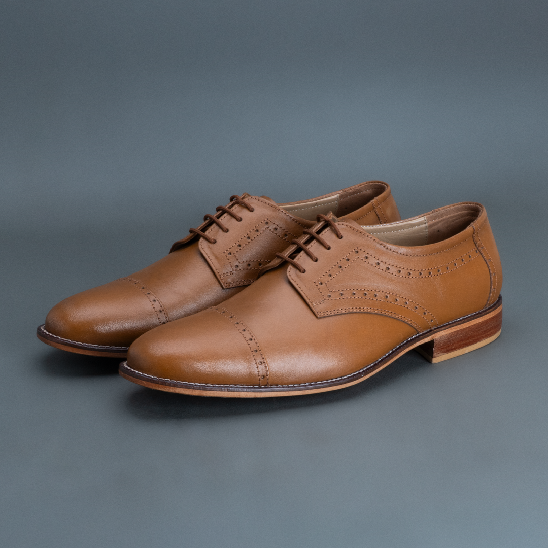 Fang Brogue Derby – Light Tan