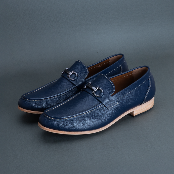 Fang Horsebit Loafer – Navy Blue