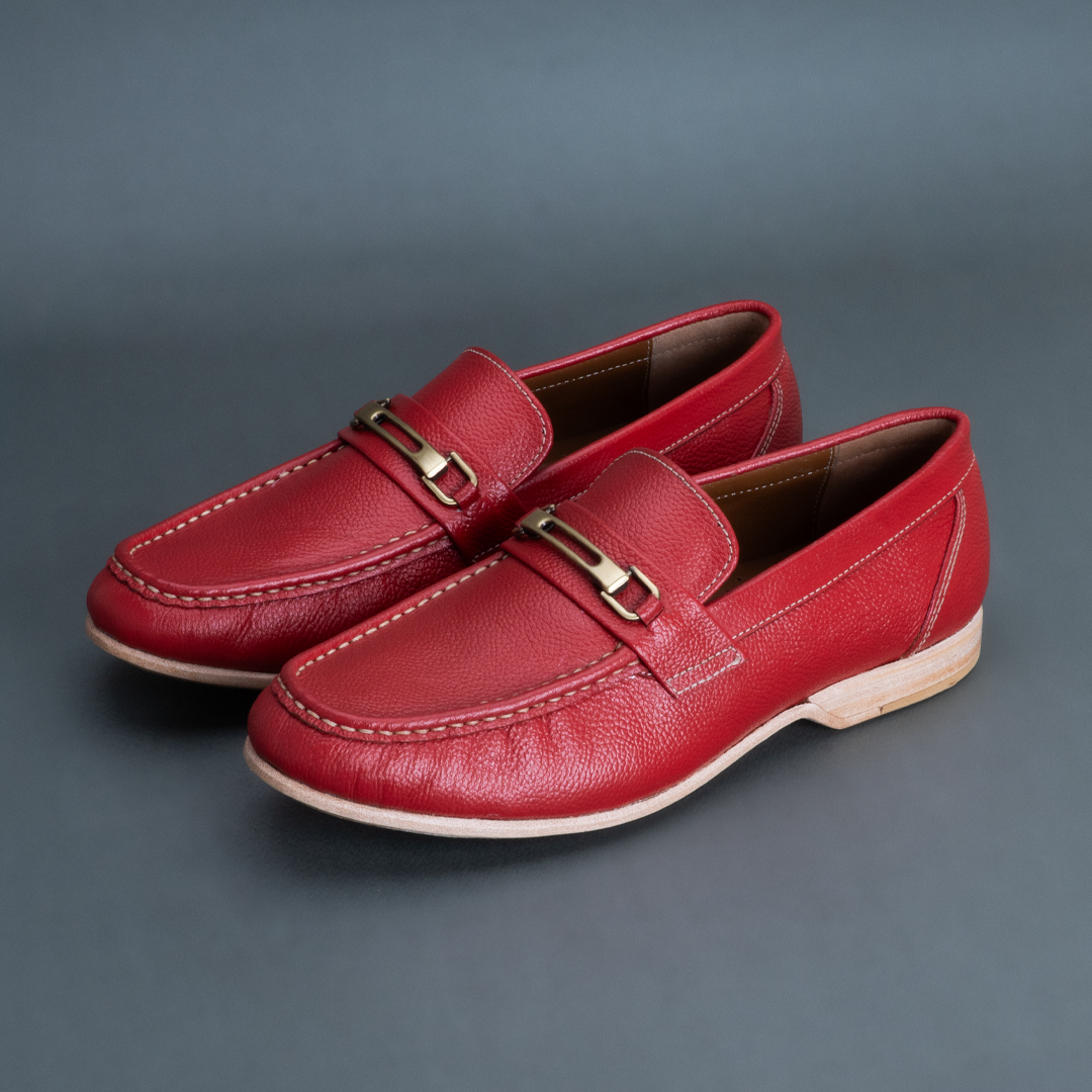 Fang Horsebit Loafer – Red