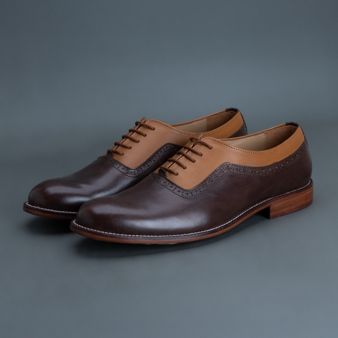 Alpha Oxford Round Toe– Tan & Brown
