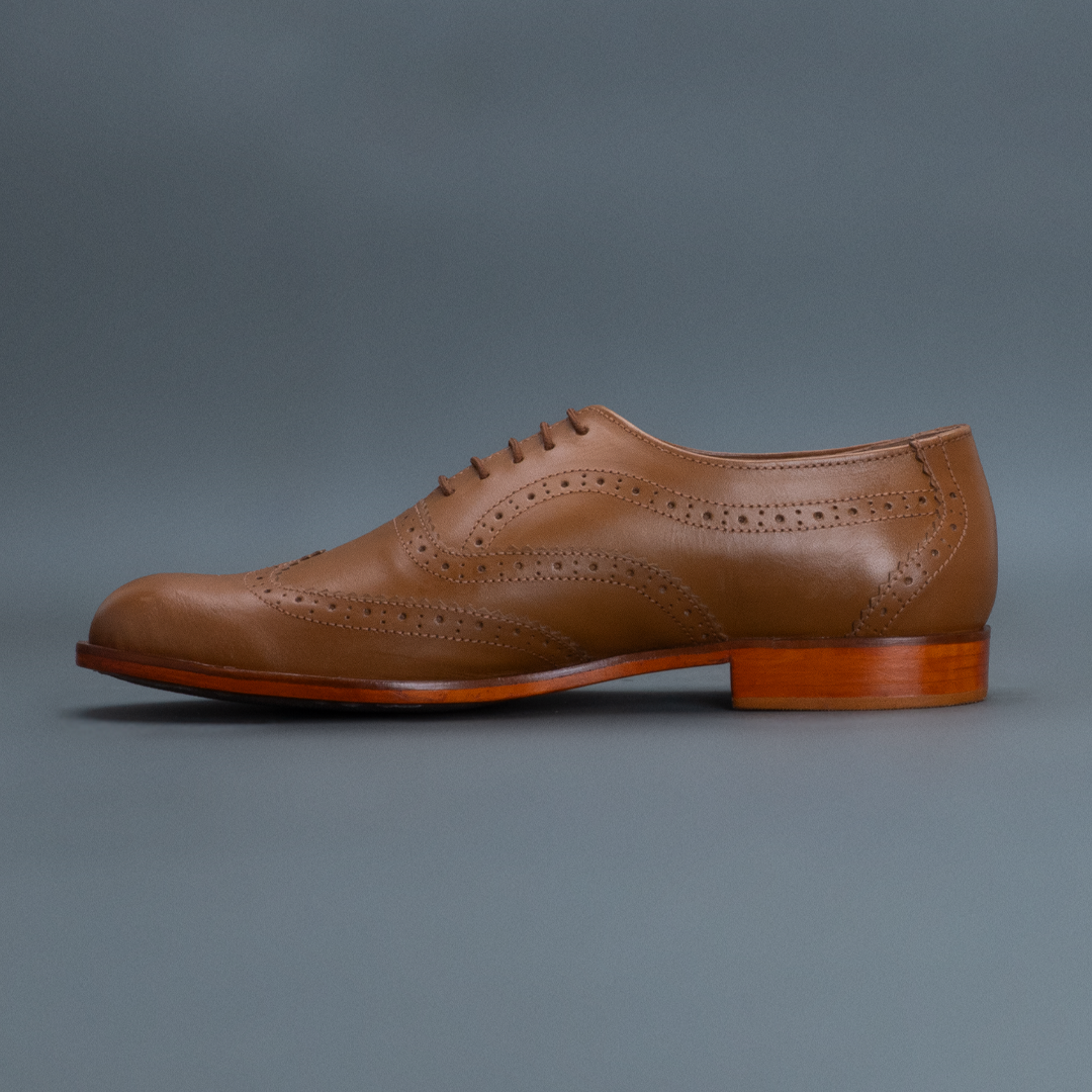 Fang Wingtip Brogue Oxford – Tan