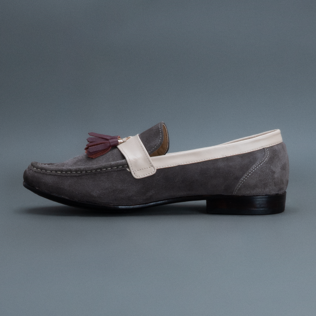 Apex Tassel Loafer – Grey & Beige