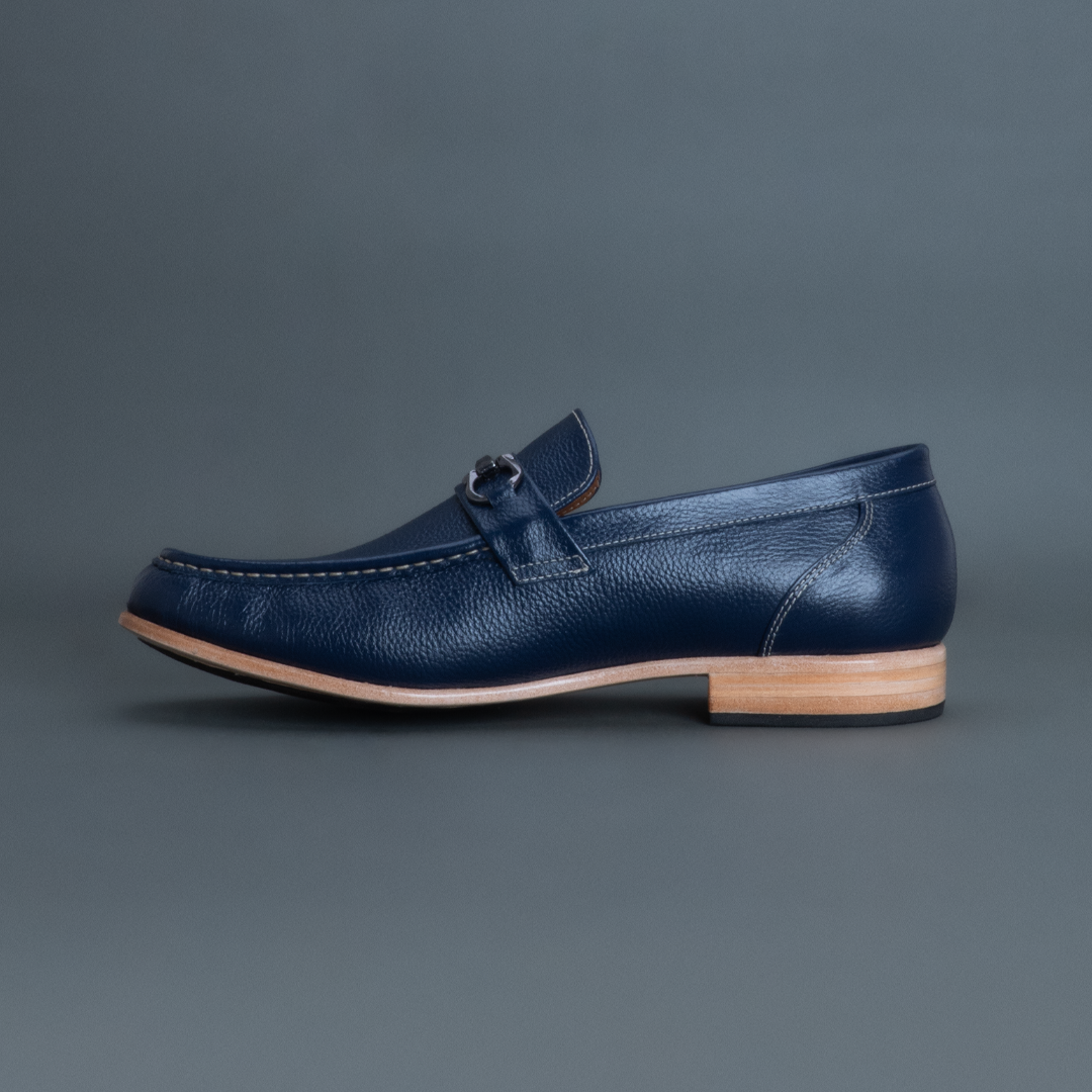 Fang Horsebit Loafer – Navy Blue