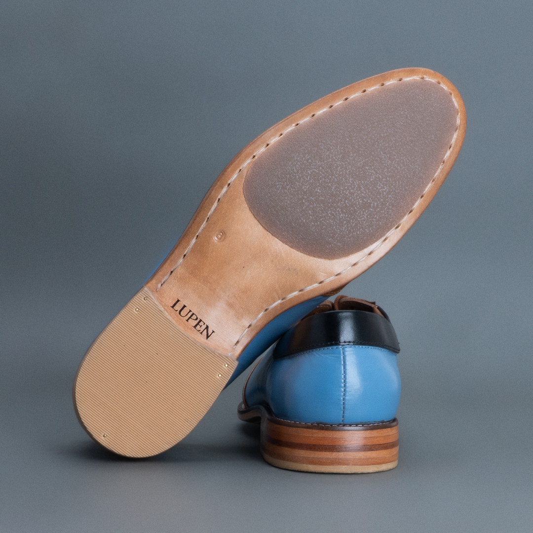Howl Saddle Oxford – Sky Blue & Tan