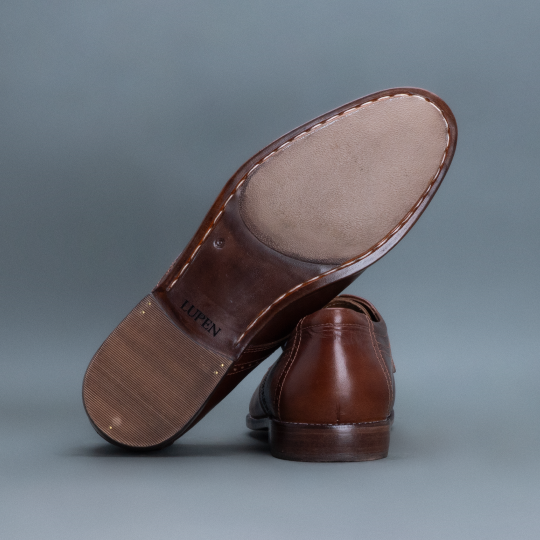 Fang Brogue Derby – Dark Tan