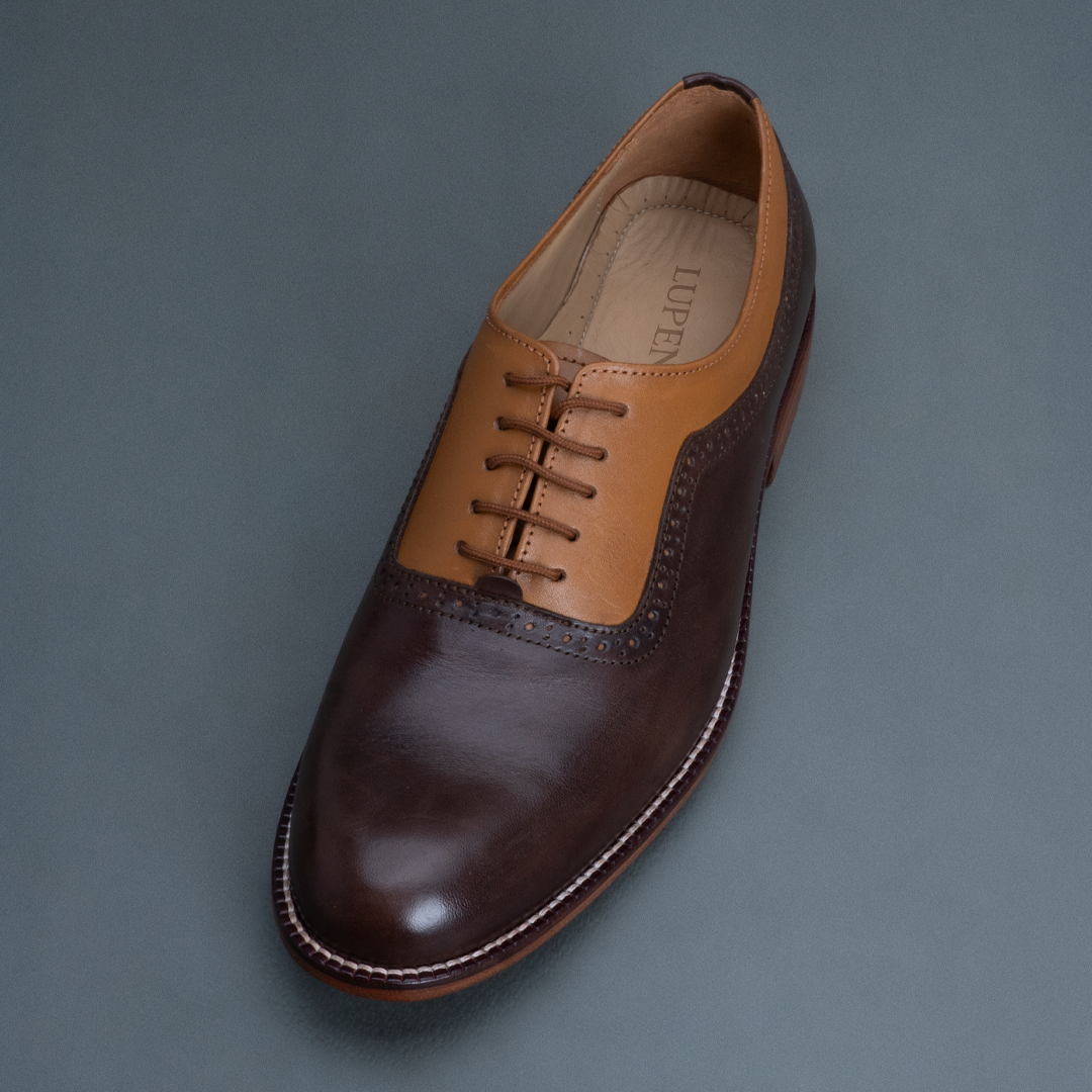 Alpha Oxford Round Toe– Tan & Brown