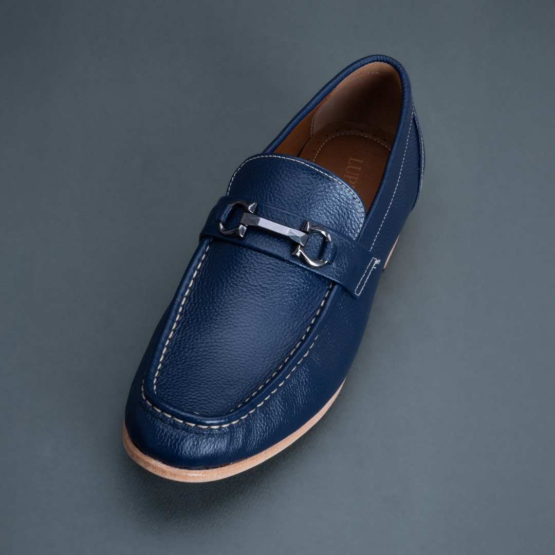 Fang Horsebit Loafer – Navy Blue