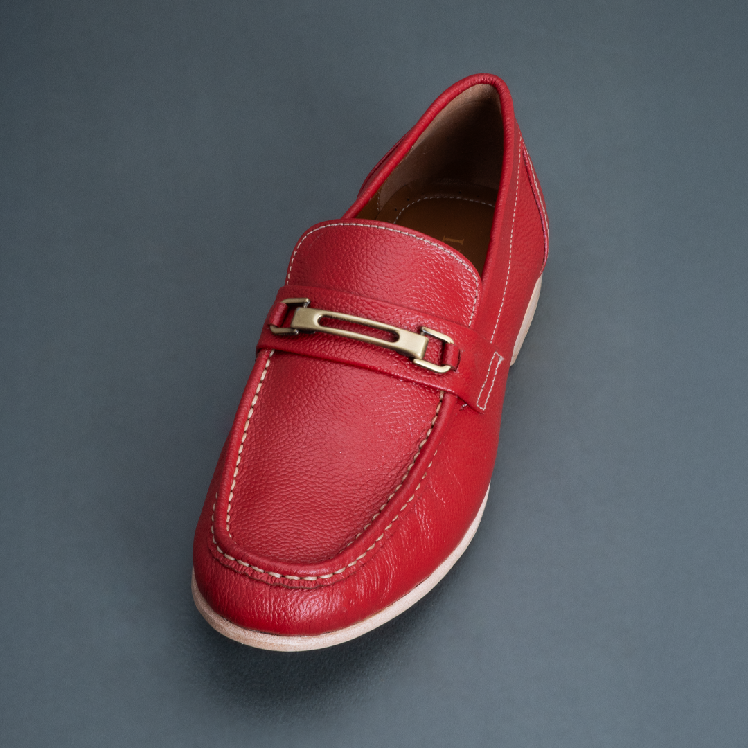Fang Horsebit Loafer – Red