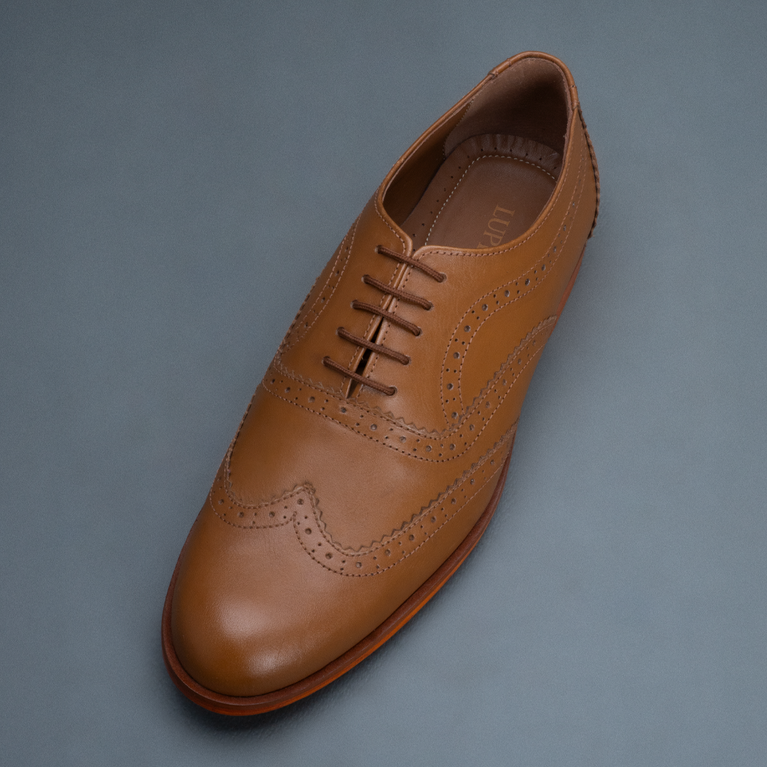 Fang Wingtip Brogue Oxford – Tan