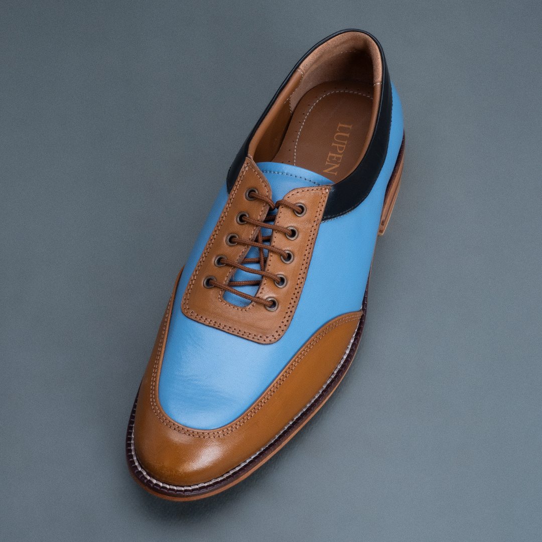 Howl Saddle Oxford – Sky Blue & Tan