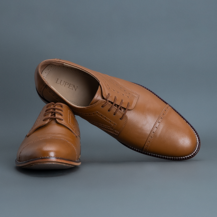Fang Brogue Derby – Light Tan