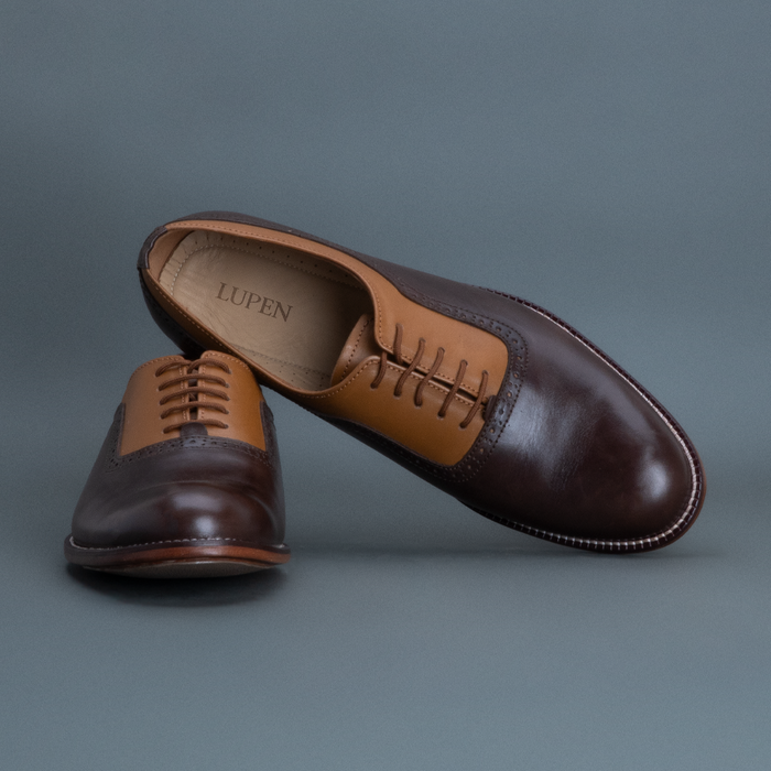 Alpha Oxford Round Toe– Tan & Brown