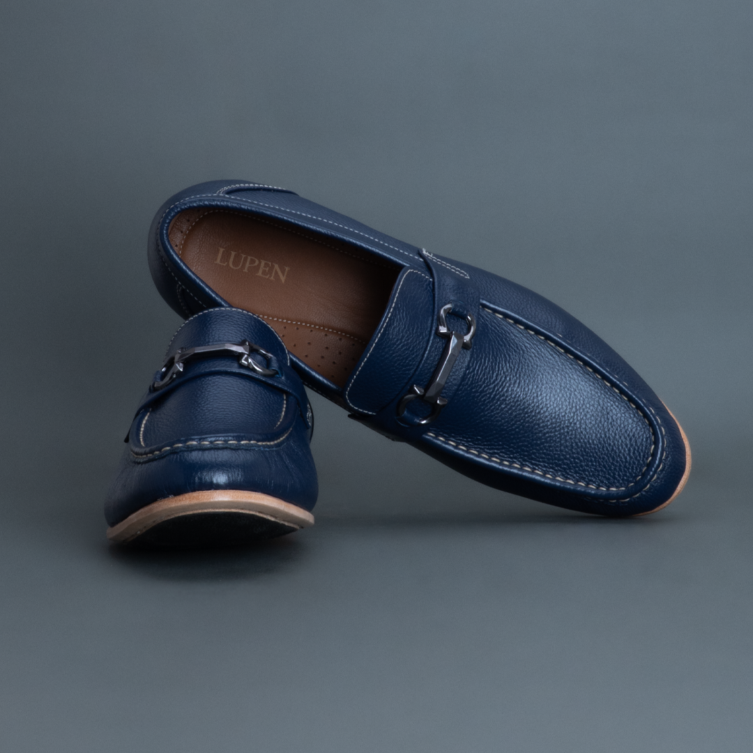Fang Horsebit Loafer – Navy Blue