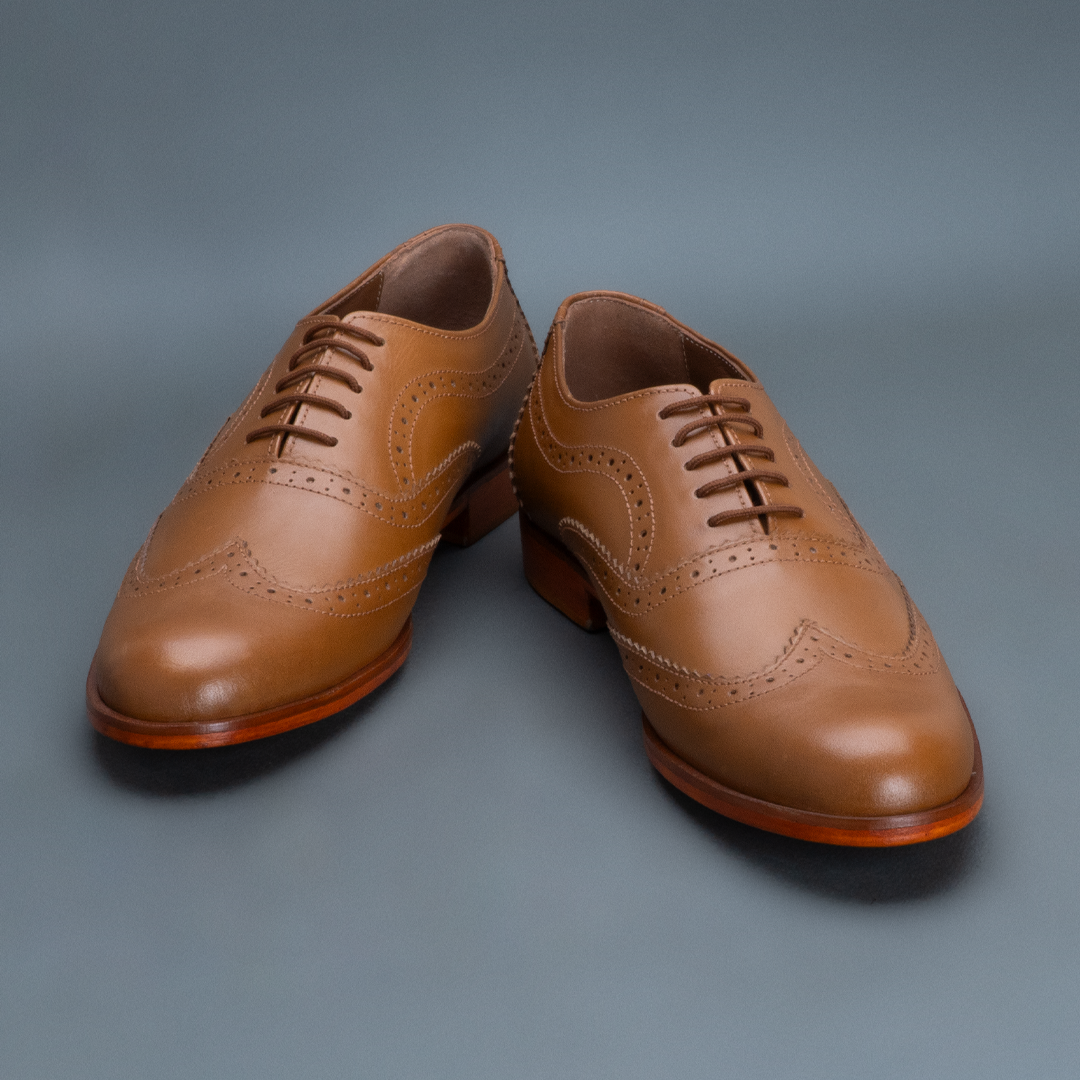 Fang Wingtip Brogue Oxford – Tan